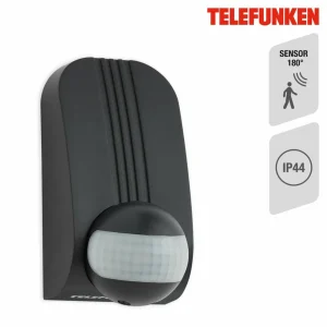 Telefunken Capteur de mouvement Funchal LED 1 000 W max noir^ Détecteurs De Mouvement