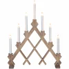 STAR TRADING Chandelier à sept lampes Rut brun^ Lumière De Noël
