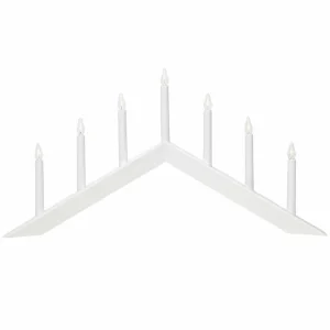 STAR TRADING Chandelier Arrow, angle obtus, 7 lampes, blanc^ Lumière De Noël