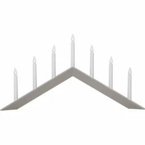 STAR TRADING Chandelier Arrow, angle obtus, 7 lampes, blanc^ Lumière De Noël