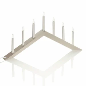 STAR TRADING Chandelier Arrow, angle obtus, 7 lampes, gris^ Lumière De Noël