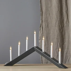 STAR TRADING Chandelier Arrow, angle obtus, 7 lampes, noir^ Lumière De Noël