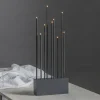 STAR TRADING Chandelier Buzz à neuf lampes, graphite^ Lumière De Noël