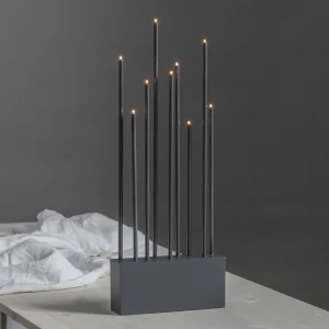 STAR TRADING Chandelier Buzz à neuf lampes, graphite^ Lumière De Noël