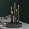 STAR TRADING Chandelier Deco à neuf lampes, gris brume^ Lumière De Noël