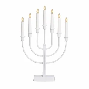 STAR TRADING Chandelier Kristina, blanc, métal, hauteur 47 cm, à 7 lampes^ Lumière De Noël