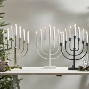 STAR TRADING Chandelier Kristina, blanc, métal, hauteur 47 cm, à 7 lampes^ Lumière De Noël