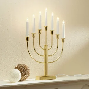 STAR TRADING Chandelier Kristina, laiton métal hauteur 47cm 7 lampes^ Lumière De Noël