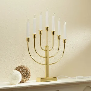 STAR TRADING Chandelier Kristina, laiton métal hauteur 47cm 7 lampes^ Lumière De Noël