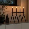 Konstsmide Christmas Chandelier LED noir à 4 lampes hauteur 39 cm^ Lumière De Noël
