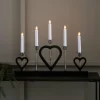 Markslöjd Chandelier Melissa à cinq lampes noir/laiton^ Lumière De Noël