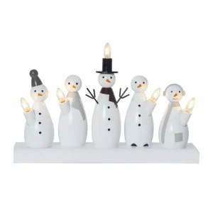 STAR TRADING Chandelier Snowman, à cinq lampes^ Lumière De Noël