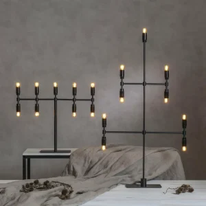 STAR TRADING Chandelier Twice, noir à 9 lampes, 91 cm^ Lumière De Noël