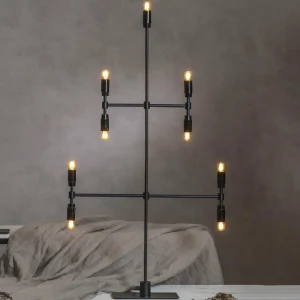 STAR TRADING Chandelier Twice, noir à 9 lampes, 91 cm^ Lumière De Noël