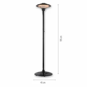 JUST LIGHT. Chauffage terrasse Glow, IP34, 750W/1 500W^ Meubles & Aménagements