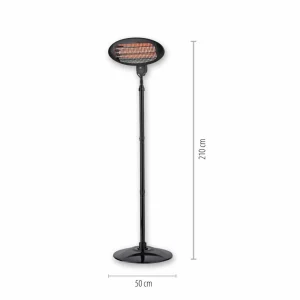 JUST LIGHT. Chauffage terrasse Glow, IP34, 650W/1350W/1500W^ Meubles & Aménagements
