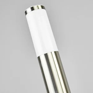Lindby Éclairage pour chemin cylindrique Kristof, inox^ Bornes Éclairage Extérieur