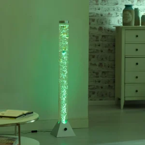 JUST LIGHT. Colonne d’eau Ava avec LED et poissons, 120 cm^ Lampes Décoratives