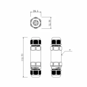Deko-Light Connecteur extérieur pour 2 câbles 4-14mm^ Matériel Électrique