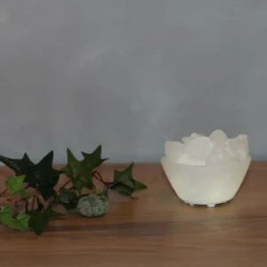 Wagner Life Coupelle blanche en cristal de sel LED Petite^ Lampes Décoratives