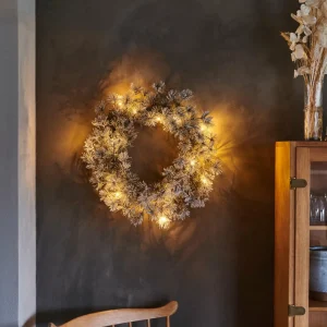 Sirius Couronne LED Alfi, verte/enneigée, Ø 45 cm^ Lumière De Noël
