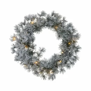 Sirius Couronne LED Alfi, verte/enneigée, Ø 45 cm^ Lumière De Noël