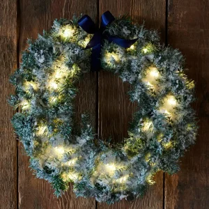 Sirius Couronne LED Anton verte, enneigée^ Lumière De Noël
