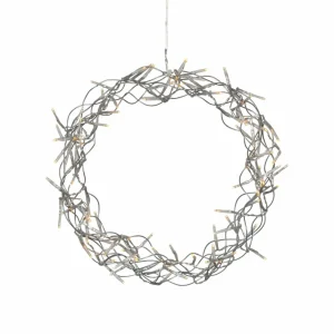 STAR TRADING Couronne LED Curly, blanc chaud, Ø 30 cm^ Lumière De Noël