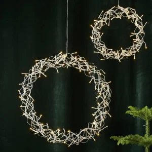 STAR TRADING Couronne LED Curly, blanc chaud, Ø 30 cm^ Lumière De Noël