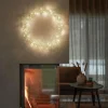 Konstsmide Christmas Couronne métal LED IP20 argent Ø45cm treillis fil^ Lumière De Noël