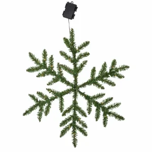 STAR TRADING Déco d’extérieur LED Snowflake, à piles^ Lumière De Noël