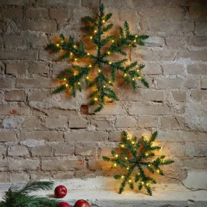 STAR TRADING Déco d’extérieur LED Snowflake, à piles^ Lumière De Noël