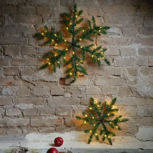 STAR TRADING Déco d’extérieur LED Snowflake, à piles^ Lumière De Noël