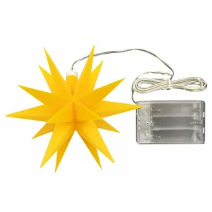 STERNTALER Déco intérieure - étoile 18 branches Ø 12 cm jaune^ Lumière De Noël