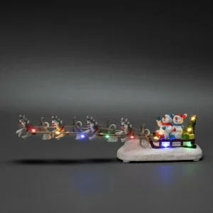 Konstsmide Christmas Déco table Bonhomme de neige traîneau LED colorées^ Lumière De Noël