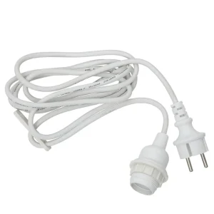 STAR TRADING Douille E27 avec câble Ute, 2,5 m, blanc^ Matériel Électrique