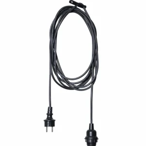 STAR TRADING Douille E27 avec câble Ute, 2,5 m, noir^ Matériel Électrique