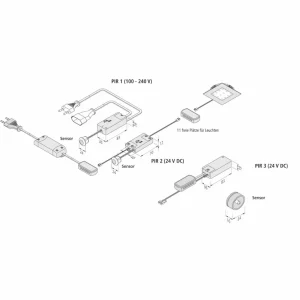 Hera Détecteur PIR à encastrer avec prise 230 V^ Détecteurs De Mouvement