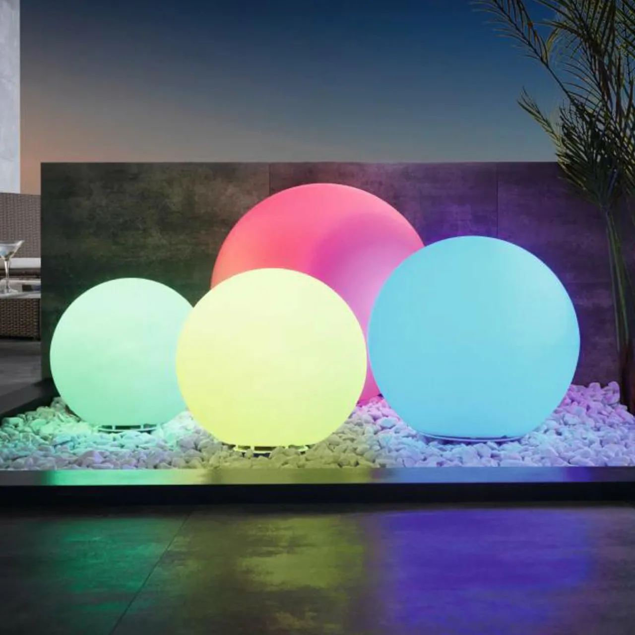 EGLO connect Monterolo-Z Lampe d'extérieur décorative LED Ø50cm^ Lampes Décoratives