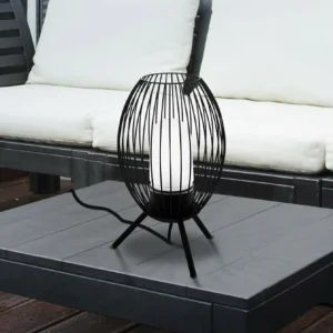 EGLO Fusignano lampe à poser extérieur, noire^ Luminaires De Terrasse
