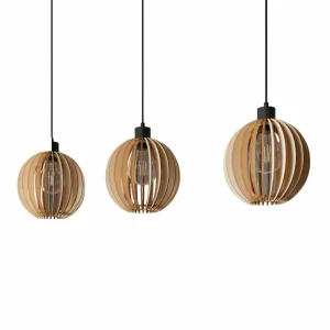Envostar Clay suspension en contreplaqué de bouleau à 3 lampes^ Luminaires Durables