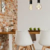 Envostar Esan plafonnier en bois de hêtre à 2 lampes^ Luminaires Durables