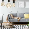 Envostar Esan plafonnier en bois de hêtre à 3 lampes^ Luminaires Durables