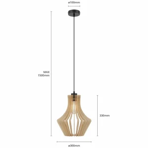Envostar Floj suspension, contreplaqué de bouleau, Ø 30cm^ Luminaires Durables