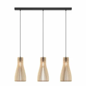 Envostar Furn suspension, contreplaqué de bouleau, 3 lampes^ Luminaires Durables