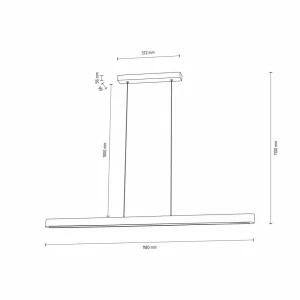 Envostar Lineo LED Suspension pin gris 118cm^ Luminaires Durables