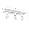Envostar Lobo plafonnier à 3 lampes pin gris^ Luminaires Durables