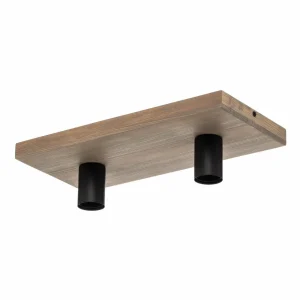 Envostar Lobo plafonnier à 2 lampes pin gris^ Luminaires Durables