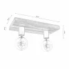 Envostar Lobo plafonnier à 2 lampes pin noyer^ Luminaires Durables