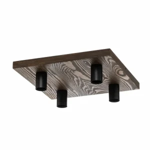 Envostar Lobo plafonnier à 4 lampes pin noyer^ Luminaires Durables